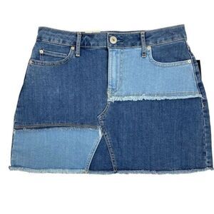 American Rag Juniors Denim Patchwork Mini Jean Skirt Juniors Size 3 NEW